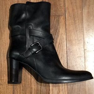 Sesto Meucci Black Leather Booties 9-1/2 M NEW